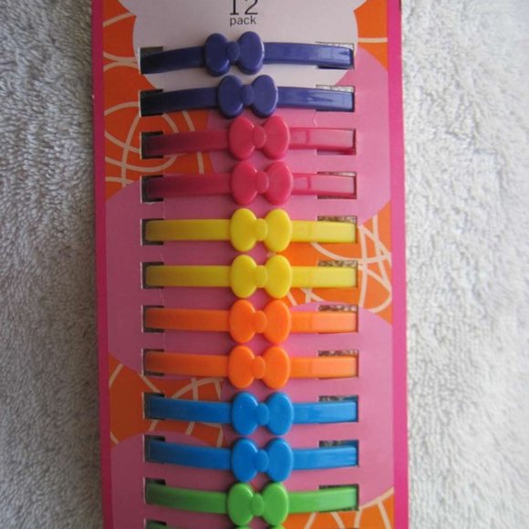 12 Just Basic All Plastic Hair Barrettes Clips Pins Design No Metal Allergy Safe - Picture 5 of 16